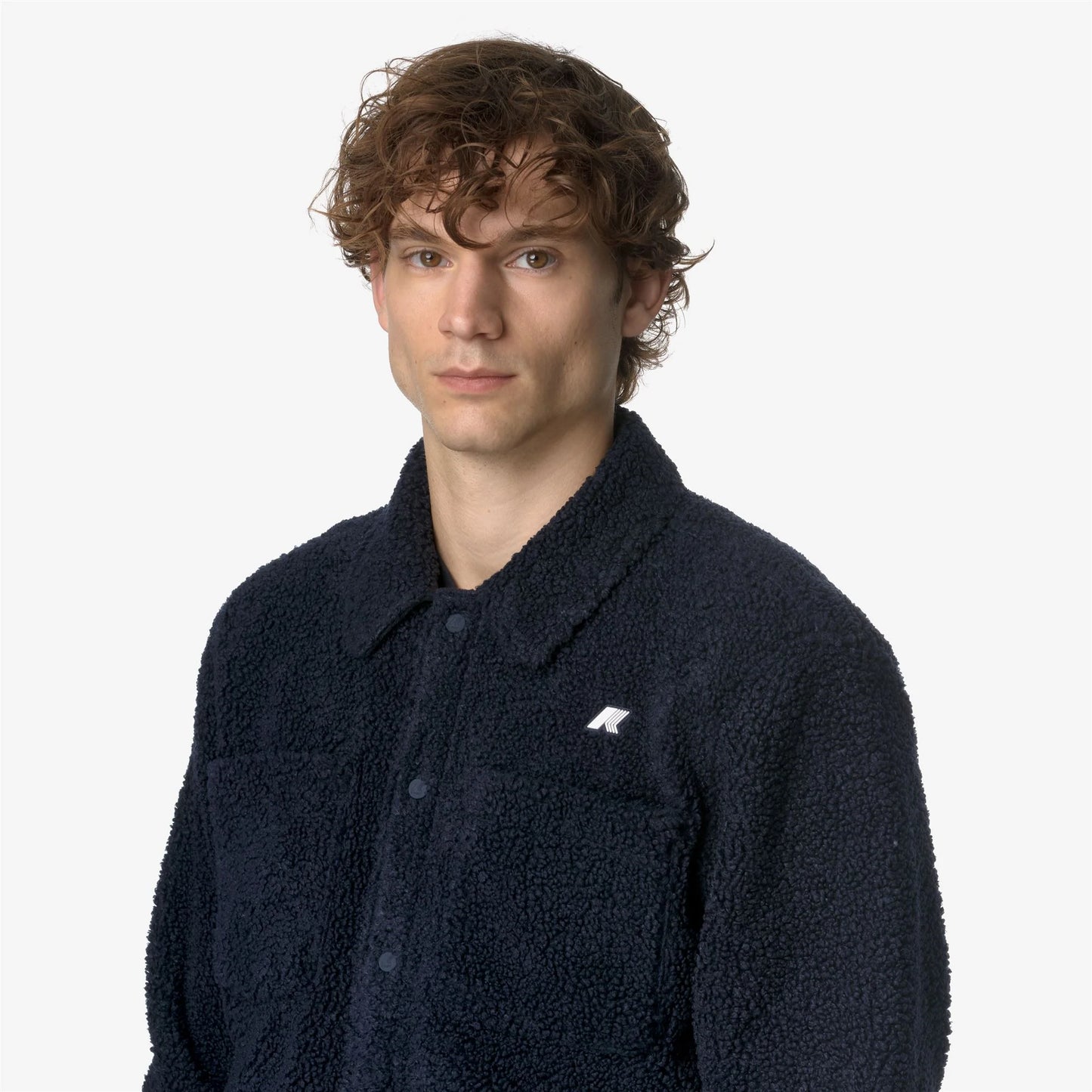 K-WAY AI26-27 Giacca Cameron Sherpa Polar Blue Depth-Blue Depth Uomo - Kirù Boutique 28 | Chiavari