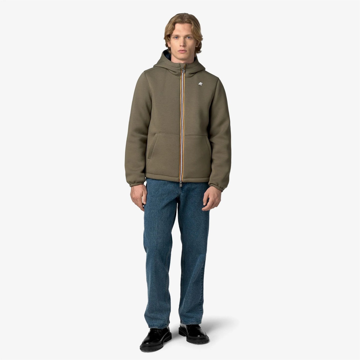K-WAY AI26-27 Giacca Jack Spacer Nylon Double Reversibile Green Army-Blue Depth Uomo - Kirù Boutique 28 | Chiavari