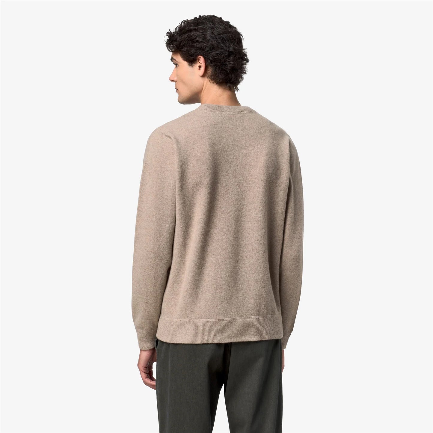 K-WAY AI26-27 Felpa Sebastien Fleece Stitch Beige Plaza Uomo - Kirù Boutique 28 | Chiavari