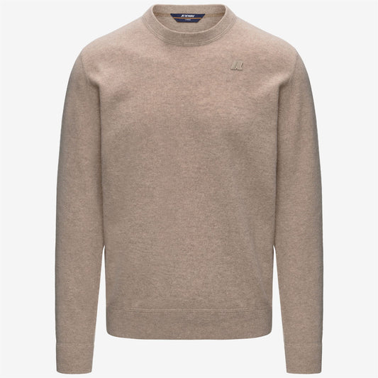 K-WAY AI26-27 Felpa Sebastien Fleece Stitch Beige Plaza Uomo - Kirù Boutique 28 | Chiavari