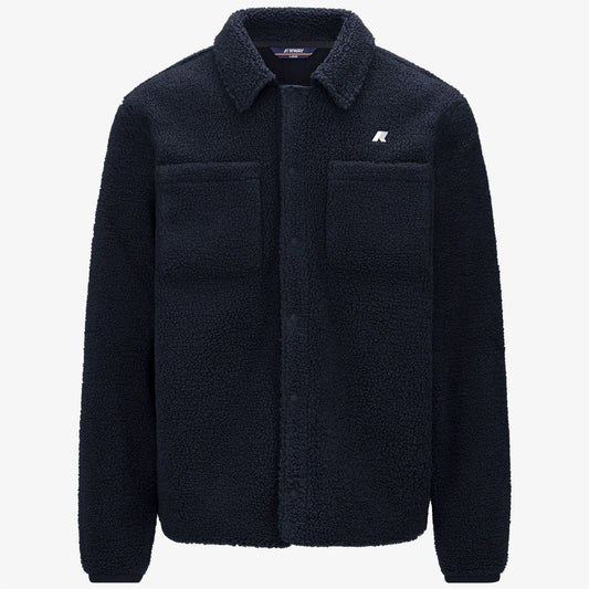 K-WAY AI26-27 Giacca Cameron Sherpa Polar Blue Depth-Blue Depth Uomo - Kirù Boutique 28 | Chiavari