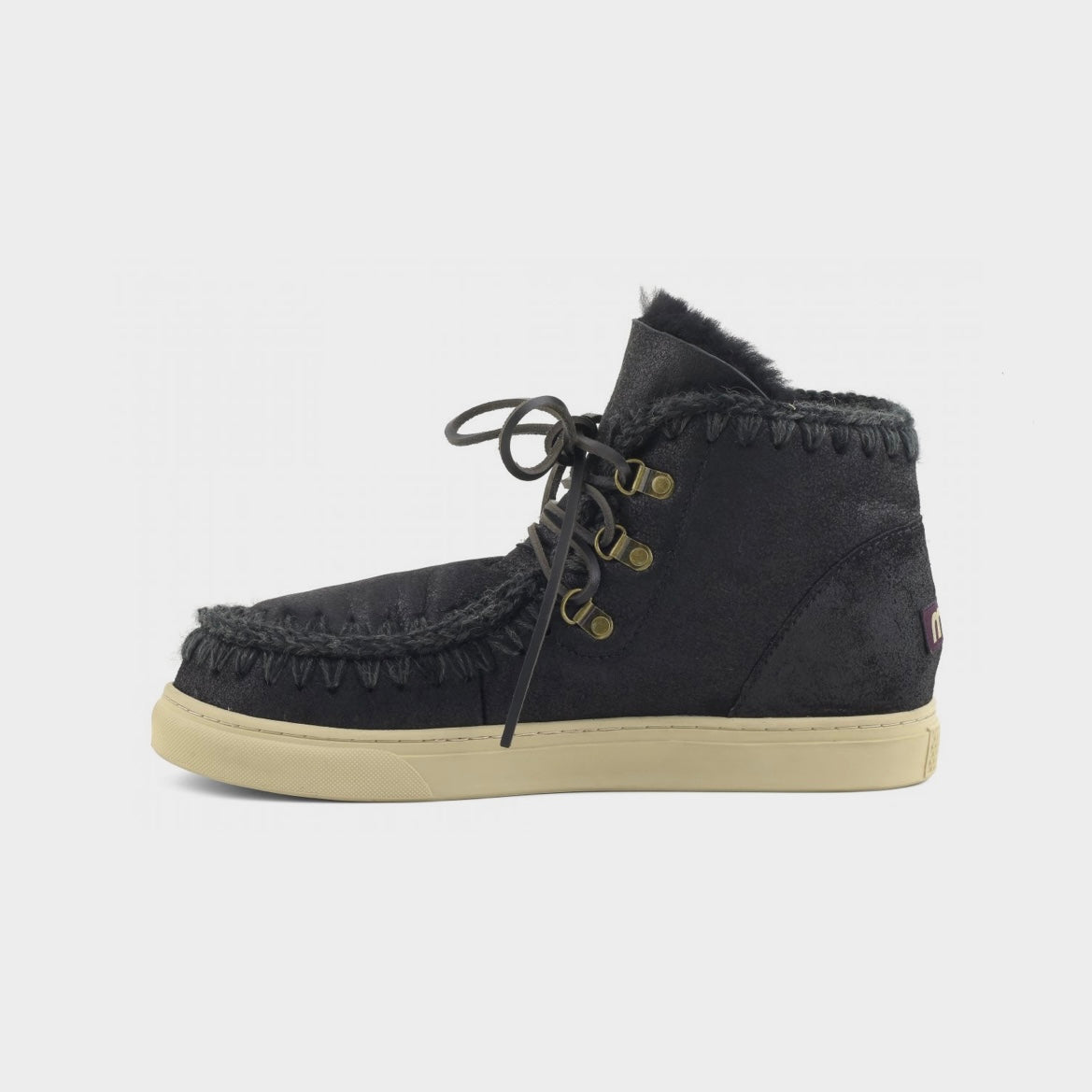 Mou Boots AI23-24 Eskimo Sneaker Lace-up Men's Cracked Black/Grey - Kirù Boutique 28 | Chiavari