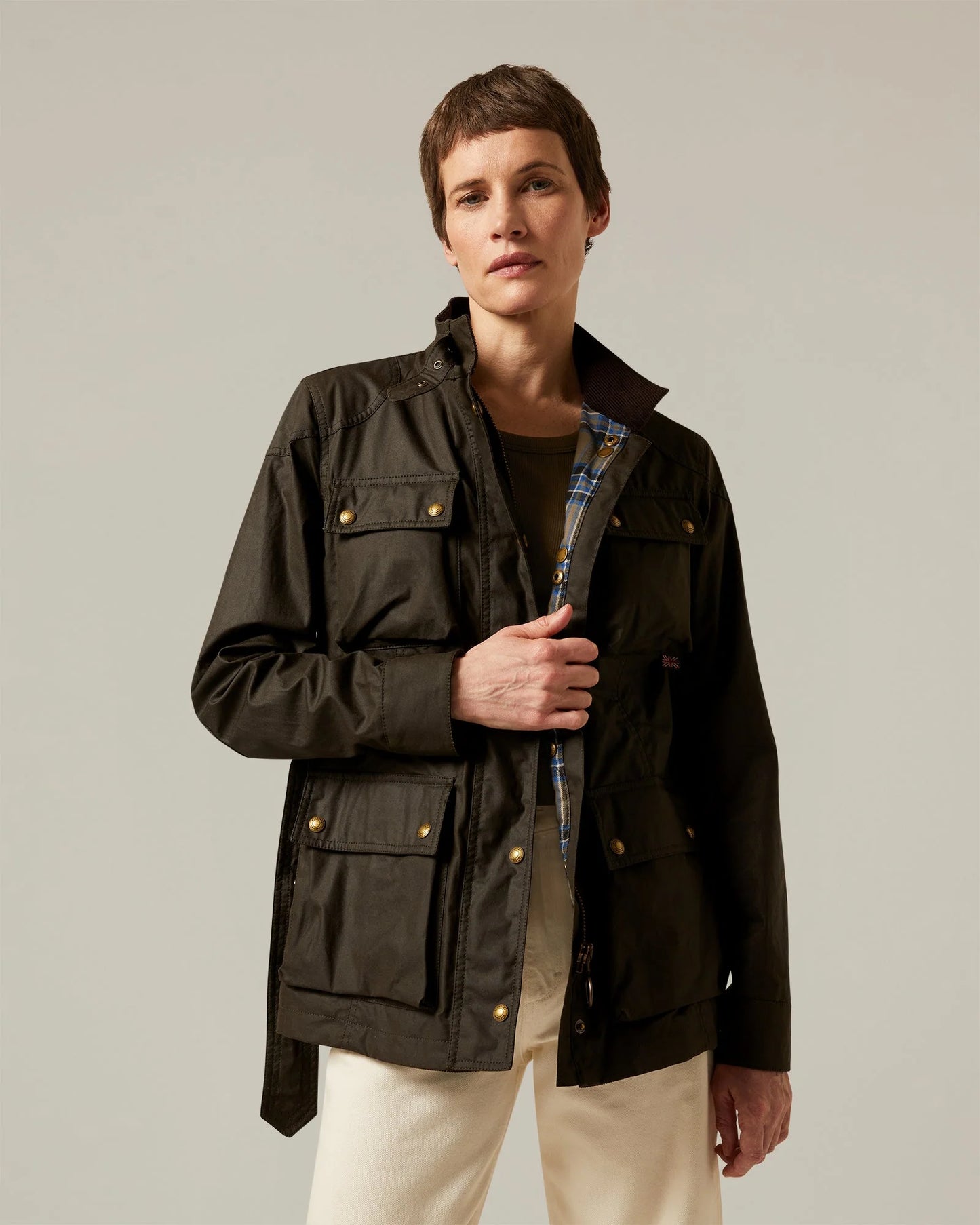 BELSTAFF AI26-27 Giacca Trialmaster Icon Faded Olive Woman - Kirù Boutique 28 | Chiavari