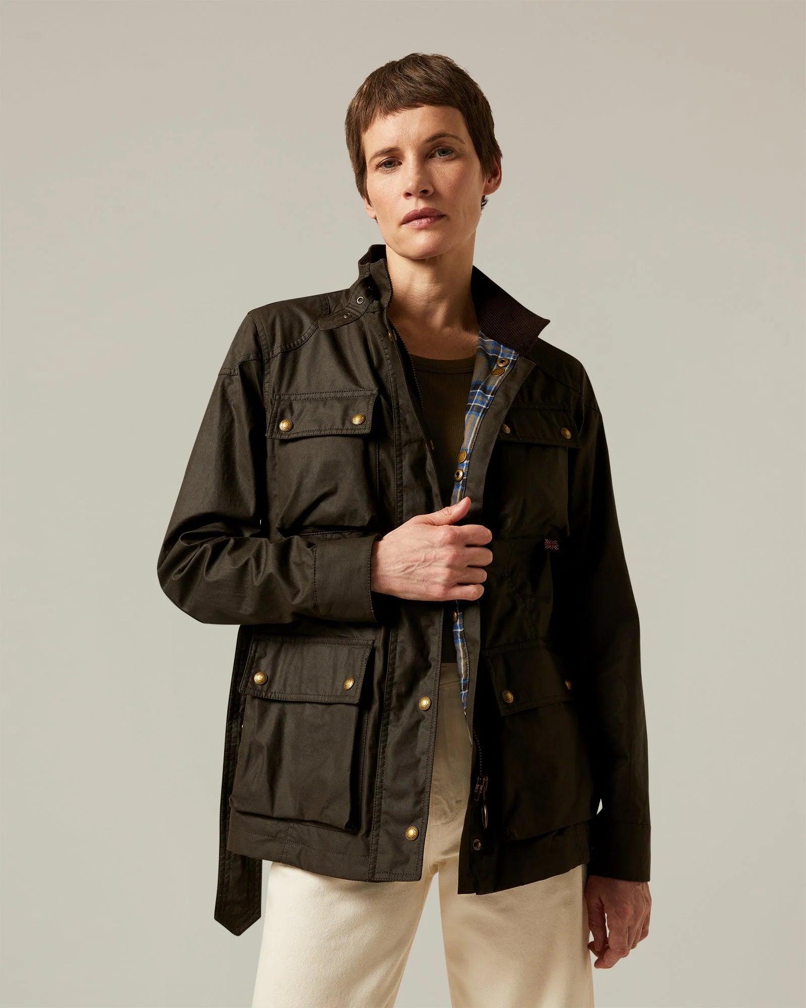 BELSTAFF AI26-27 Giacca Trialmaster Icon Faded Olive Woman - Kirù Boutique 28 | Chiavari