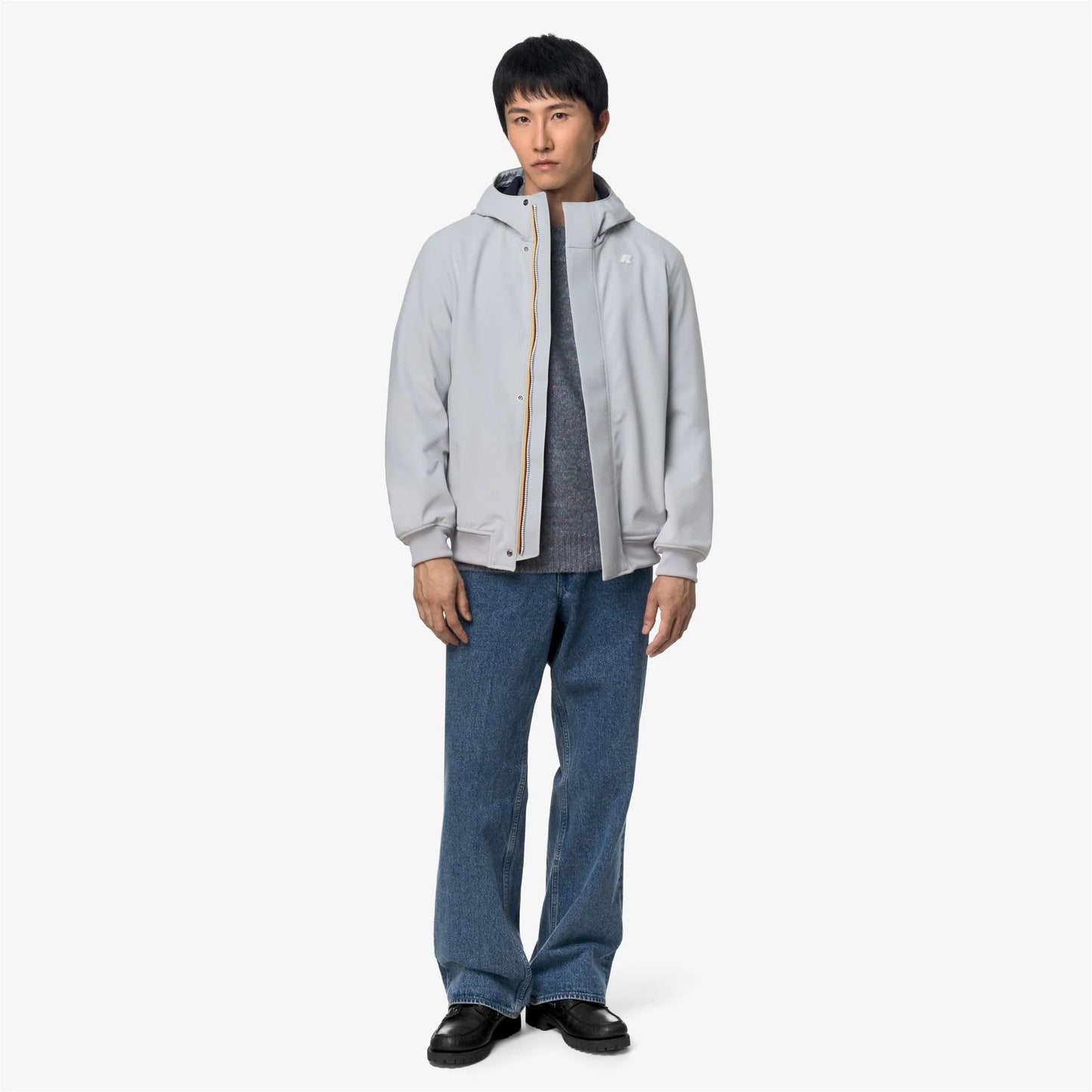 K-WAY AI26-27 Giacca Joachim Bonded Grey Ash-Blue Depth Uomo - Kirù Boutique 28 | Chiavari