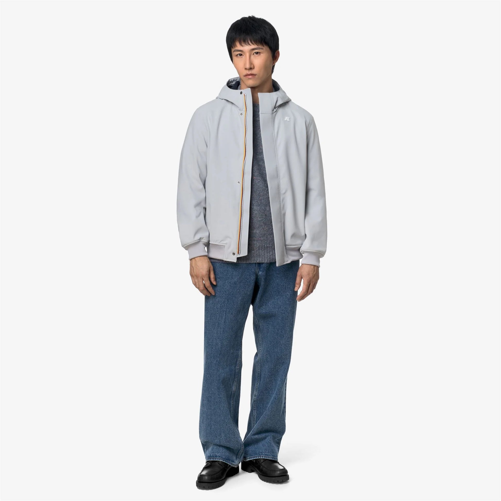 K-WAY AI26-27 Giacca Joachim Bonded Grey Ash-Blue Depth Uomo - Kirù Boutique 28 | Chiavari