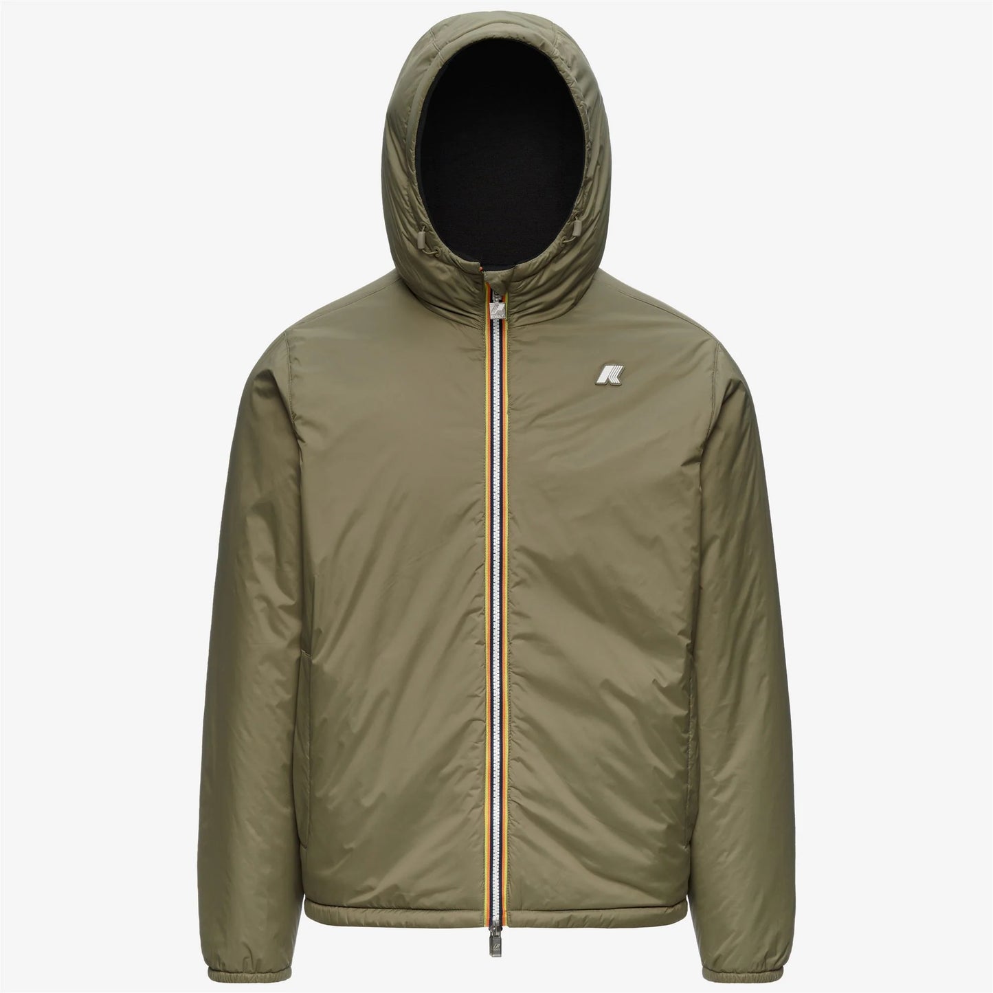 K-WAY AI26-27 Giacca Jack Spacer Nylon Double Reversibile Black Pure-Green Army Uomo - Kirù Boutique 28 | Chiavari