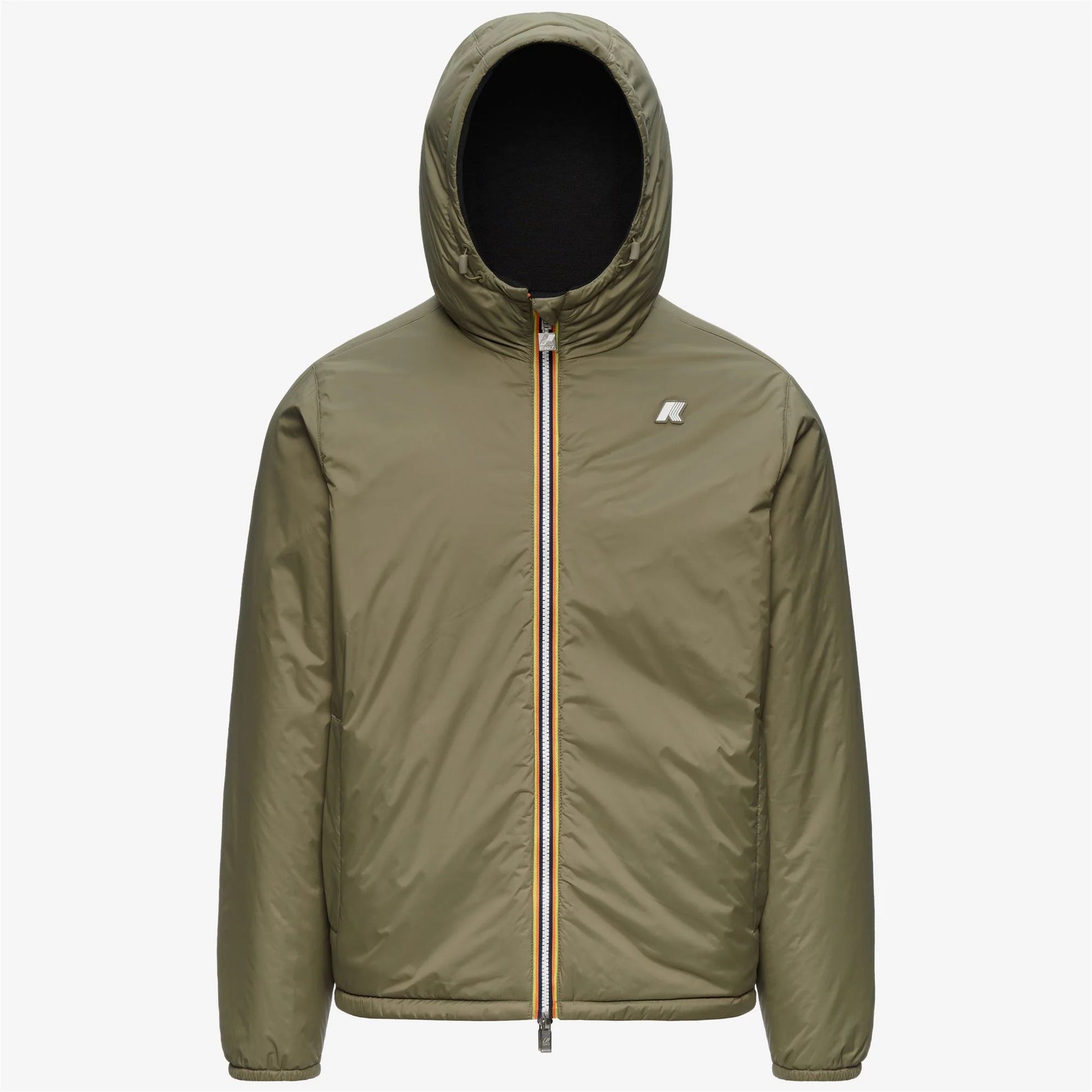 K-WAY AI26-27 Giacca Jack Spacer Nylon Double Reversibile Black Pure-Green Army Uomo - Kirù Boutique 28 | Chiavari