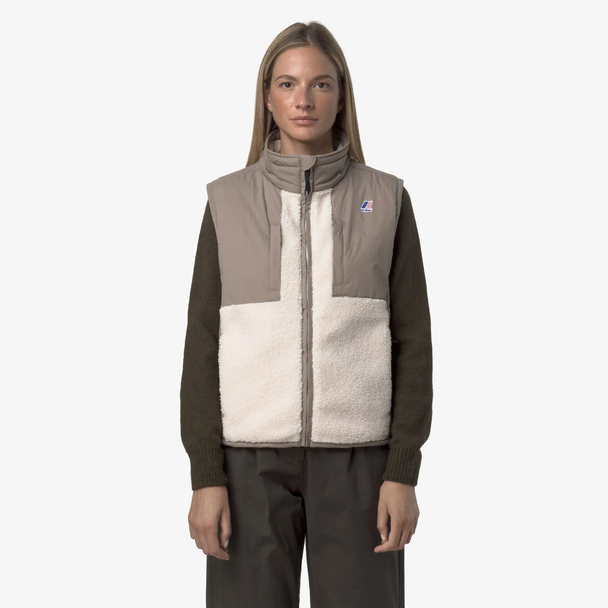 K-WAY AI26-27 Giacca Vital 4.0 Orsetto Beige Taupe-Ecru Unisex - Kirù Boutique 28 | Chiavari