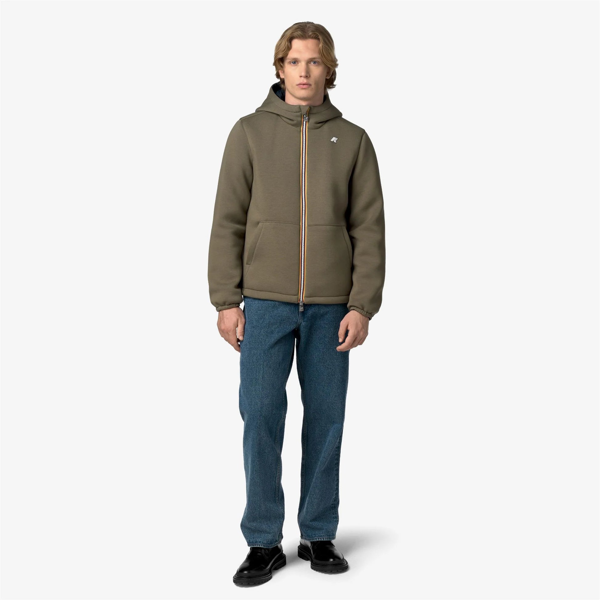K-WAY AI26-27 Giacca Jack Spacer Nylon Double Reversibile Green Army-Blue Depth Uomo - Kirù Boutique 28 | Chiavari