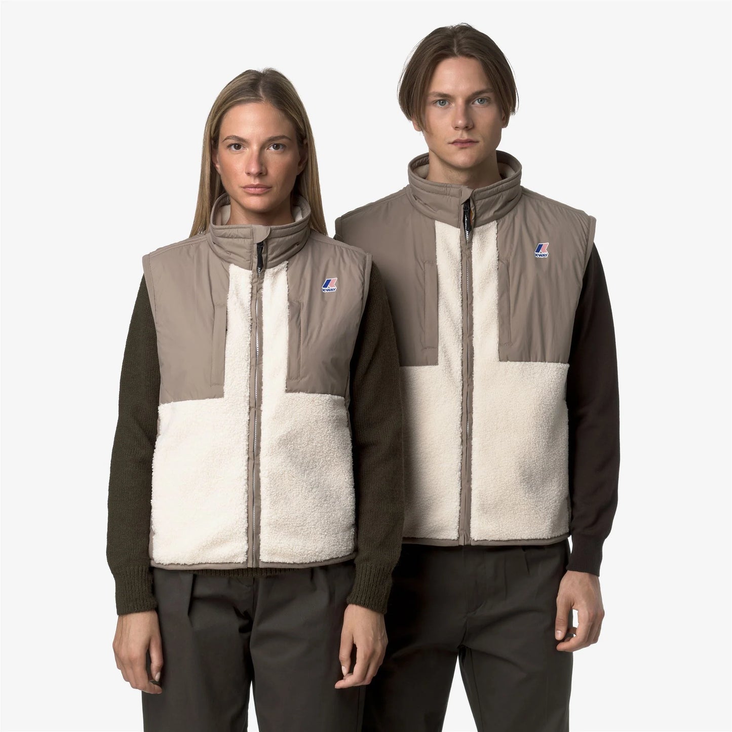 K-WAY AI26-27 Giacca Vital 4.0 Orsetto Beige Taupe-Ecru Unisex - Kirù Boutique 28 | Chiavari