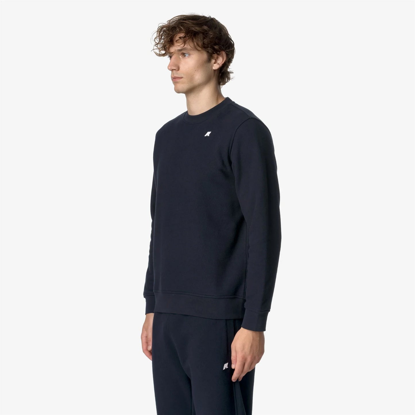 K-WAY AI26-27 Felpa Baptiste Heavy Fleece Blue Depth Uomo - Kirù Boutique 28 | Chiavari