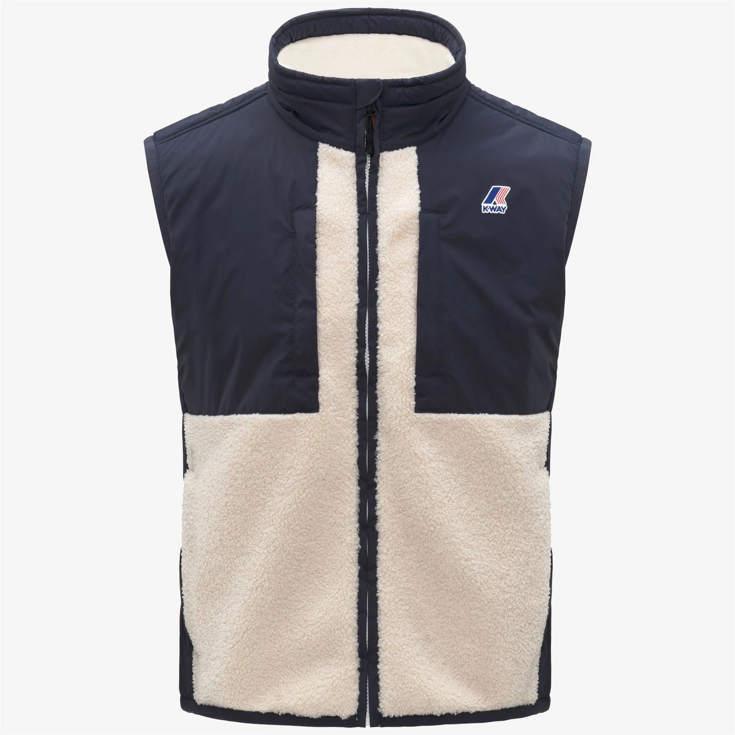K-WAY AI26-27 Giacca Vital 4.0 Orsetto Blue Depth-Ecru Unisex - Kirù Boutique 28 | Chiavari