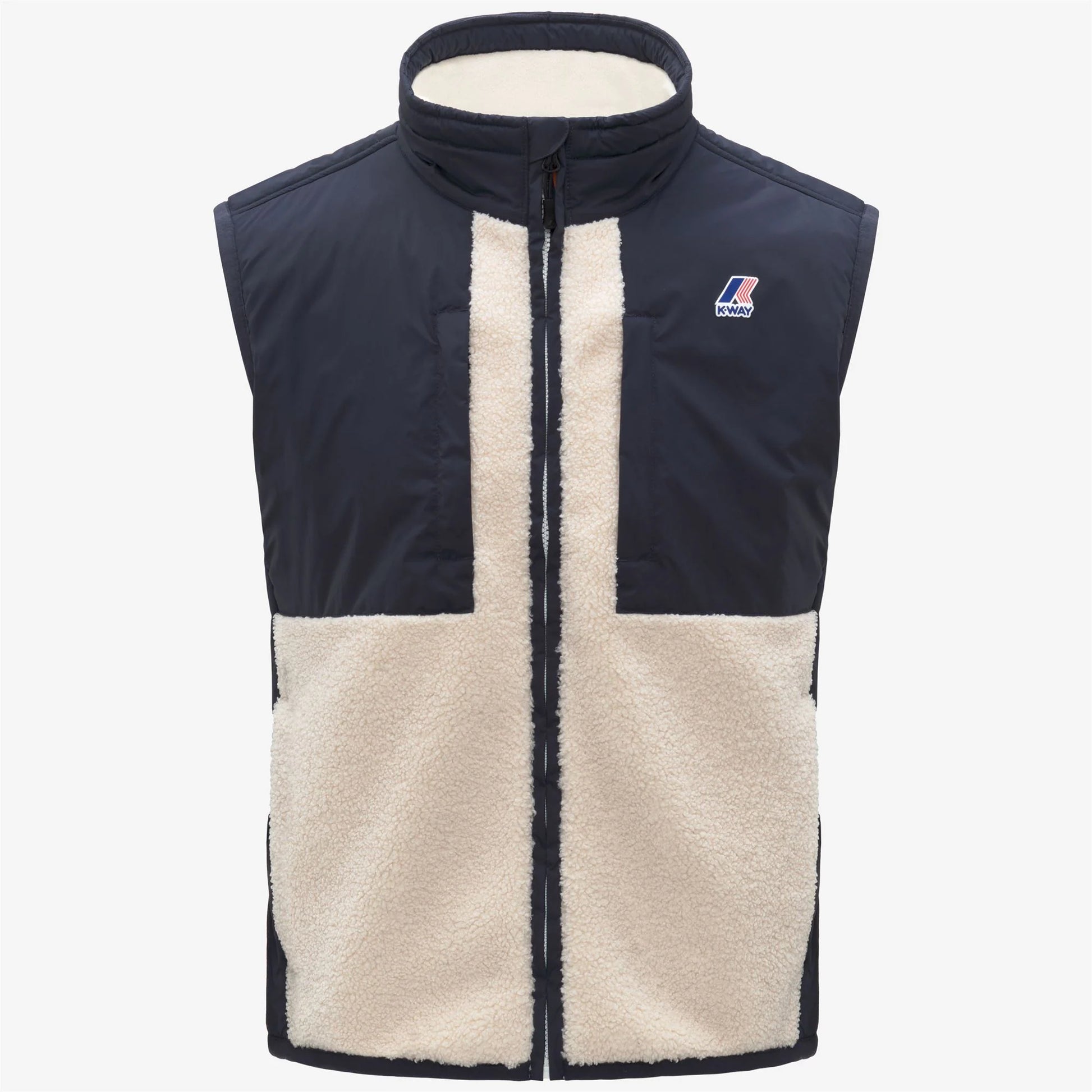 K-WAY AI26-27 Giacca Vital 4.0 Orsetto Blue Depth-Ecru Unisex - Kirù Boutique 28 | Chiavari