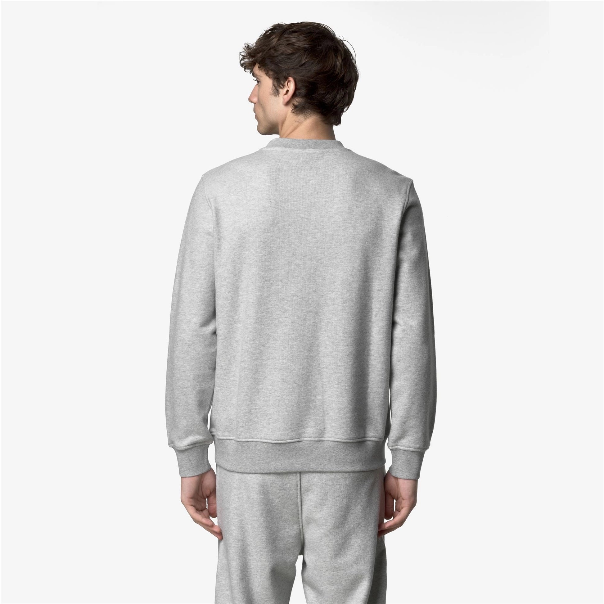 K-WAY AI26-27 Felpa Baptiste Heavy Fleece Grey Mid Melage Uomo - Kirù Boutique 28 | Chiavari