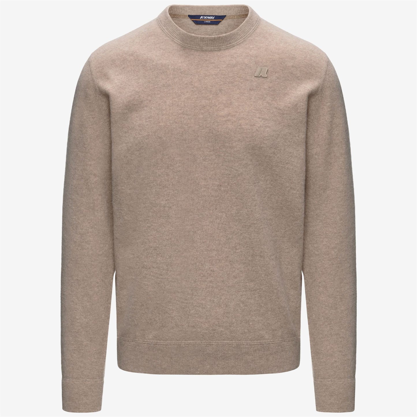 K-WAY AI26-27 Felpa Sebastien Fleece Stitch Beige Plaza Uomo - Kirù Boutique 28 | Chiavari