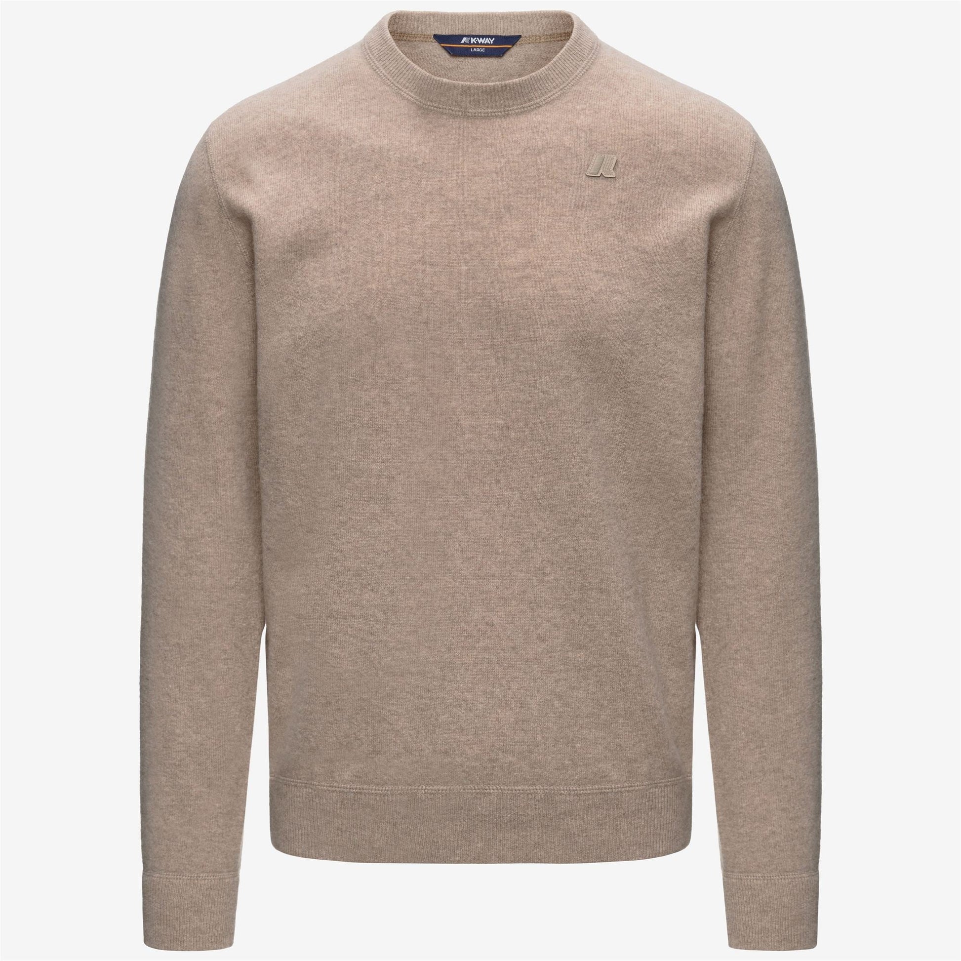 K-WAY AI26-27 Felpa Sebastien Fleece Stitch Beige Plaza Uomo - Kirù Boutique 28 | Chiavari