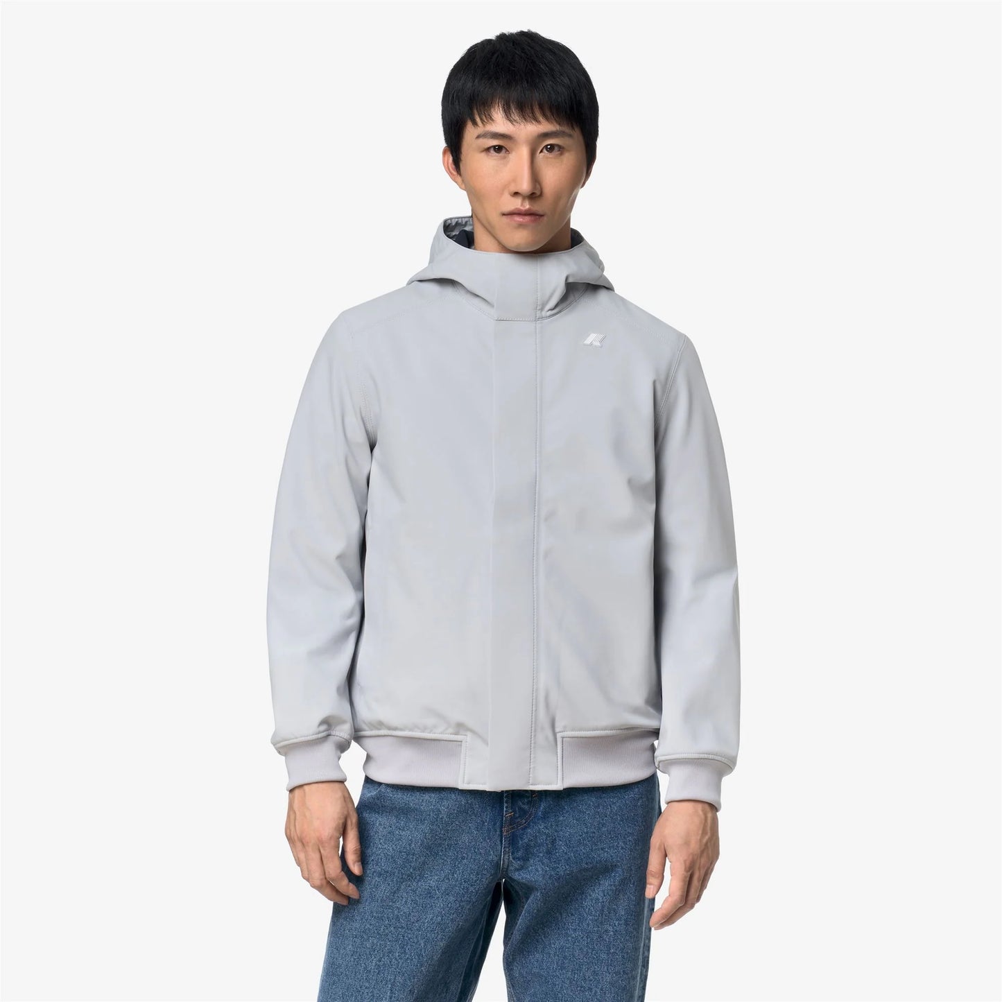 K-WAY AI26-27 Giacca Joachim Bonded Grey Ash-Blue Depth Uomo - Kirù Boutique 28 | Chiavari