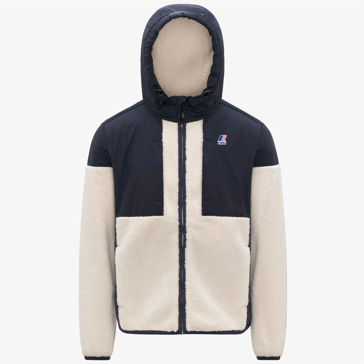 K-WAY AI26-27 Giacca Samson 4.0 Orsetto Blue Depth-Ecru Unisex - Kirù Boutique 28 | Chiavari
