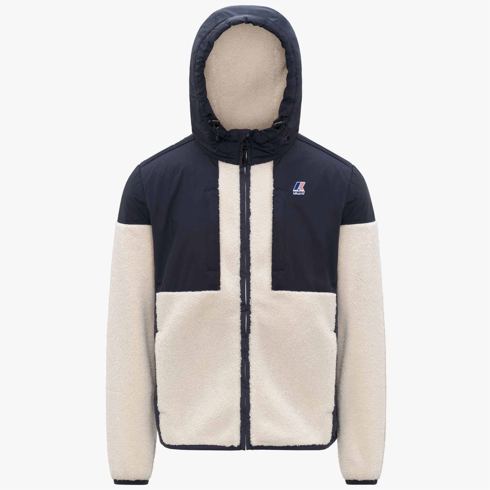 K-WAY AI26-27 Giacca Samson 4.0 Orsetto Blue Depth-Ecru Unisex - Kirù Boutique 28 | Chiavari