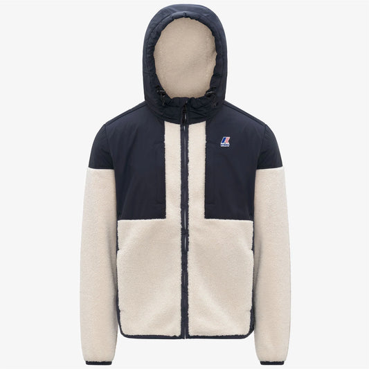 K-WAY AI26-27 Giacca Samson 4.0 Orsetto Blue Depth-Ecru Unisex - Kirù Boutique 28 | Chiavari