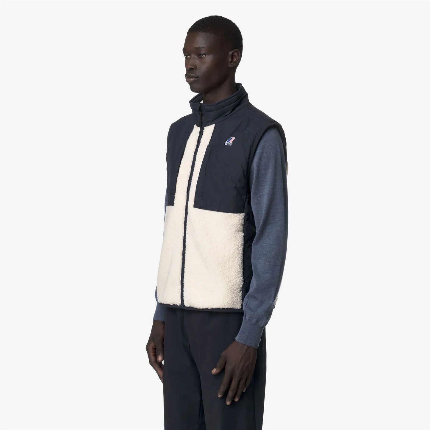 K-WAY AI26-27 Giacca Vital 4.0 Orsetto Blue Depth-Ecru Unisex - Kirù Boutique 28 | Chiavari