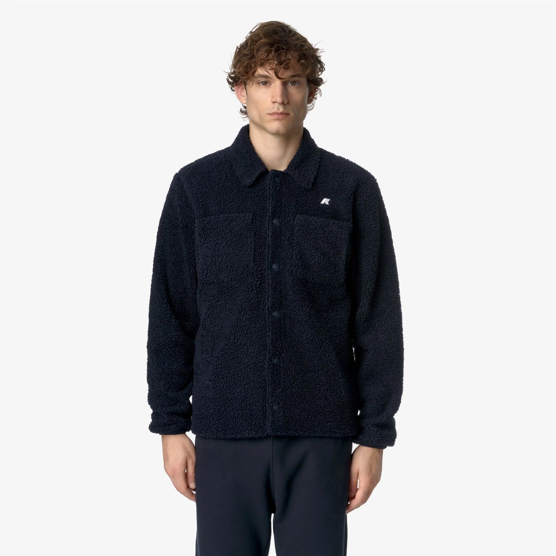 K-WAY AI26-27 Giacca Cameron Sherpa Polar Blue Depth-Blue Depth Uomo - Kirù Boutique 28 | Chiavari