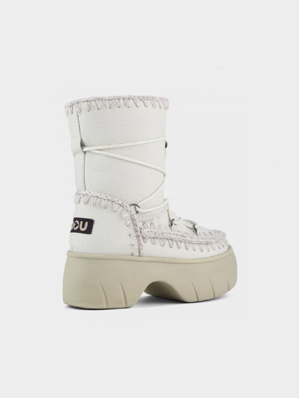 Mou Boots AI23-24 Eskimo Snow Boot Twist Short Nubuck True White - Kirù Boutique 28 | Chiavari