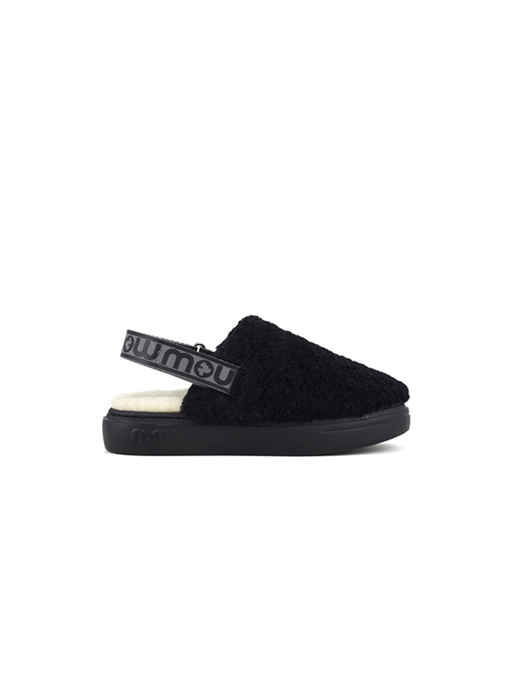Mou Boots AI23-24 Mou Boots Bold Clog Curly Sheepskin & Backstrap Black - Kirù Boutique 28 | Chiavari