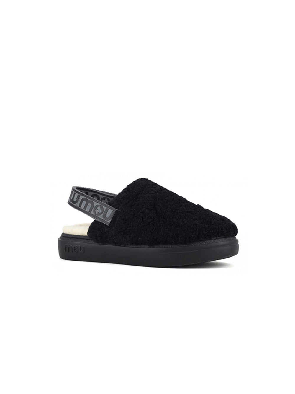 Mou Boots AI23-24 Mou Boots Bold Clog Curly Sheepskin & Backstrap Black - Kirù Boutique 28 | Chiavari
