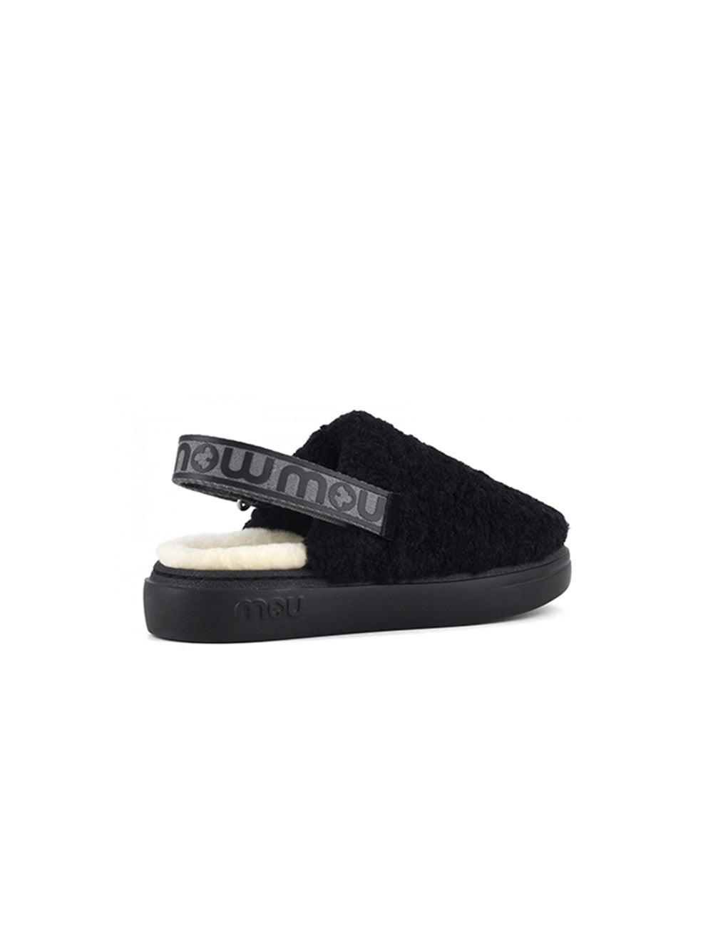 Mou Boots AI23-24 Mou Boots Bold Clog Curly Sheepskin & Backstrap Black - Kirù Boutique 28 | Chiavari